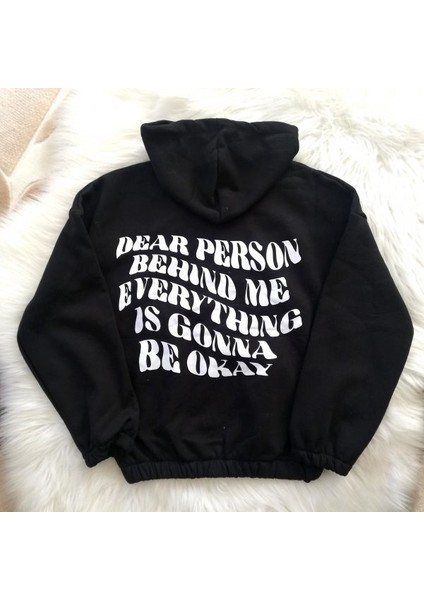 Oversize Dear Person Behind Me Kapşonlu Sweatshirt fiyatları