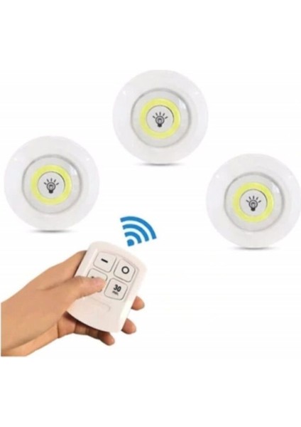 Enerji Tasarrufu 3'lü Pilli LED Light Uzaktan Kumandalı Dolap Içi Yapışkanlı LED Ampul fiyatları