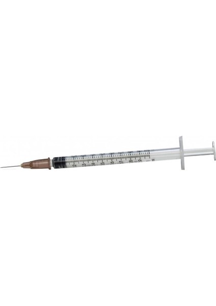 1 ml 3p 26G 13 mm Kahverengi Iğneli Insülin Enjektörü Berika - 50 Adet