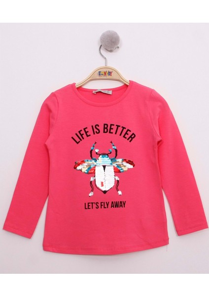 Toontoy Kız Çocuk Pullu Uğur Böceği Nakışlı T-Shirt indirimleri