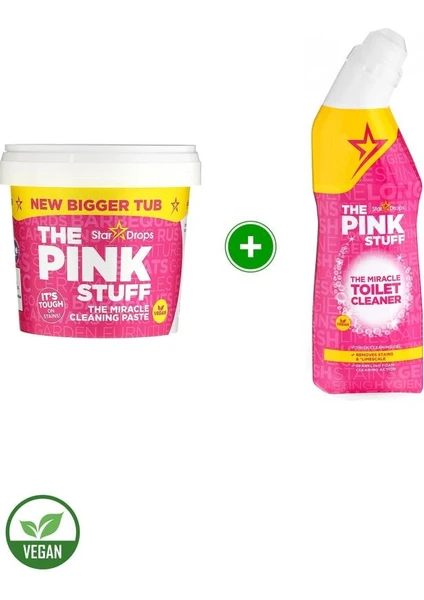 The Pink Stuff Mucizevi Temizlik Macunu 850 gr + Mucizevi Tuvalet Temizleyici 750 ml