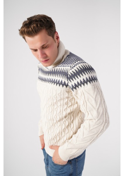 Trist Star kemik Melanj Erkek Balıkçı Yaka Kazak TRIST-5276 fiyatları