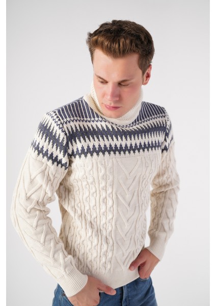 Trist Star kemik Melanj Erkek Balıkçı Yaka Kazak TRIST-5276 modelleri