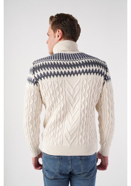 Trist Star kemik Melanj Erkek Balıkçı Yaka Kazak TRIST-5276 fırsatları