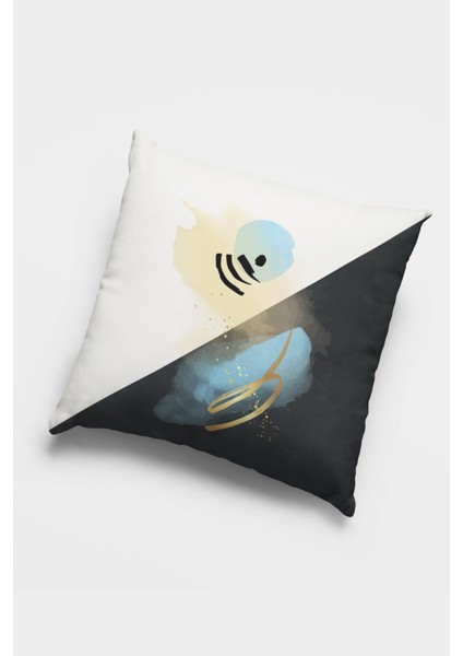 Çift Taraflı 4'lü Kırlent Kılıfı 43X43CM Gizli Fermuar Premium Kumaş Dokuma Tay Tüyü 4KR032
