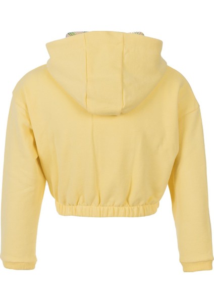 Brz Kids Kız Çocuk Sarı Crop Sweatshirt Pantolon Takım