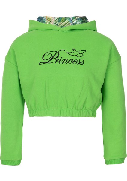 Kız Çocuk Yeşil Crop Sweatshirt Pantolon Takım fiyatları