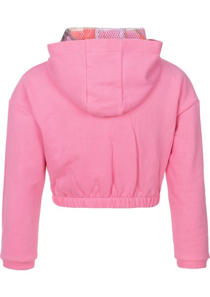 Brz Kids Kız Çocuk Pembe Crop Sweatshirt Pantolon Takım