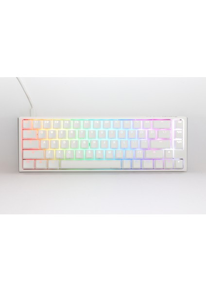 One 3 Sf Mekanik Red Swich Q Tr White Keycaps Rgb LED Gaming Klavye