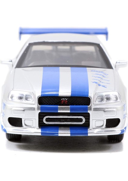 Jada Toys Fast & Furious Brian's Nissan Skyline Gt-R R34 Silver & Nissan Gt-R R34 Blue Modelleri Jada