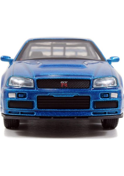 Jada Toys Fast & Furious Brian's Nissan Skyline Gt-R R34 Silver & Nissan Gt-R R34 Blue Modelleri Jada