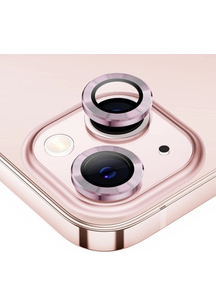 Iphone 14 Plus Kamera Koruyucu Lens Mercek Metal Çerçeveli 2li Set Gümüş Gri Silver