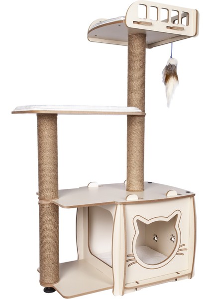 Katlı Yataklı Kedi Tırmalama Evi - Kedi Tırmalaması fırsatları