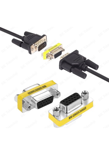 15 Pin DB15 VGA Dişi - Dişi Bağlayıcı Adaptörü