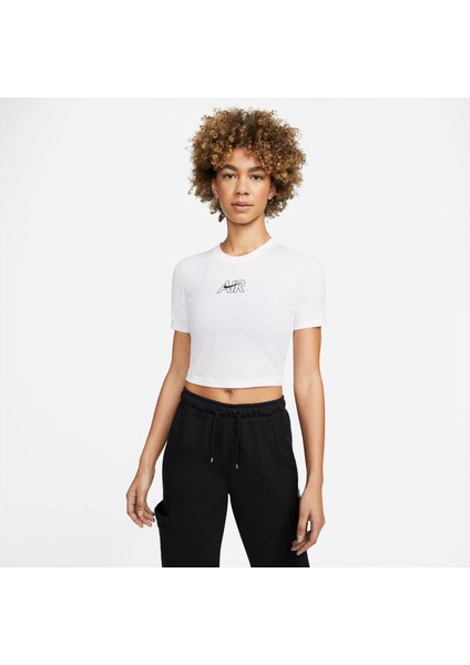 Sportswear Air Crop Kadın Beyaz Tişört DN5852-100