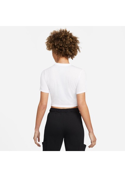 Sportswear Air Crop Kadın Beyaz Tişört DN5852-100 fırsatları