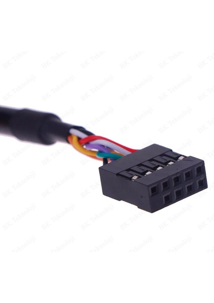 Pc Anakart 9 Pin Header Panel Tipi Vidalı 2x USB 2.0 Dişi Kablo