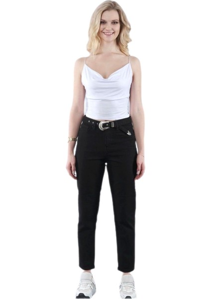 Kadın Siyah Mom Reaktif Kot Pantolon BGL-ST02252 modelleri
