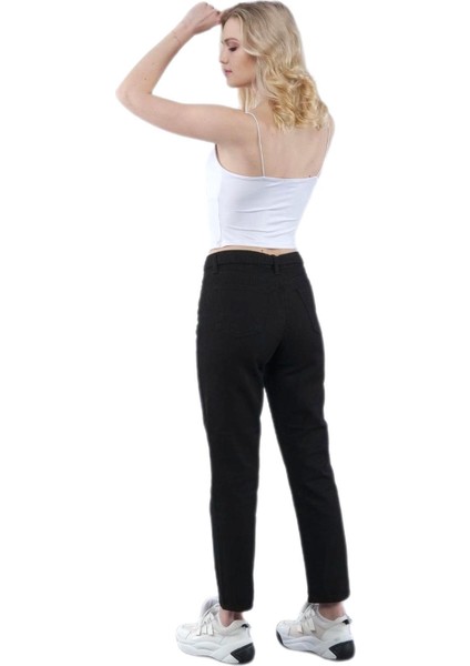 Kadın Siyah Mom Reaktif Kot Pantolon BGL-ST02252 fırsatları