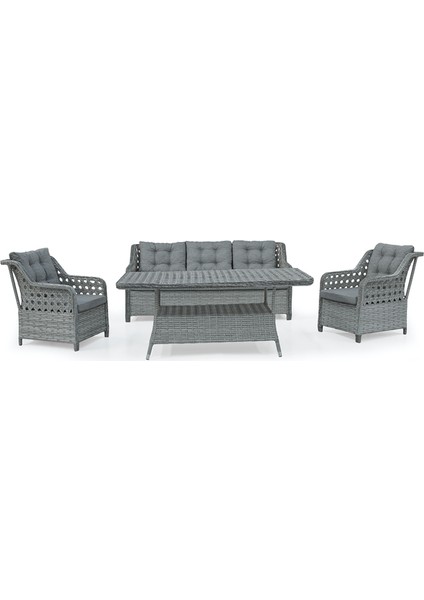 Delfin Rattan Bahçe Balkon Oturma Takımı