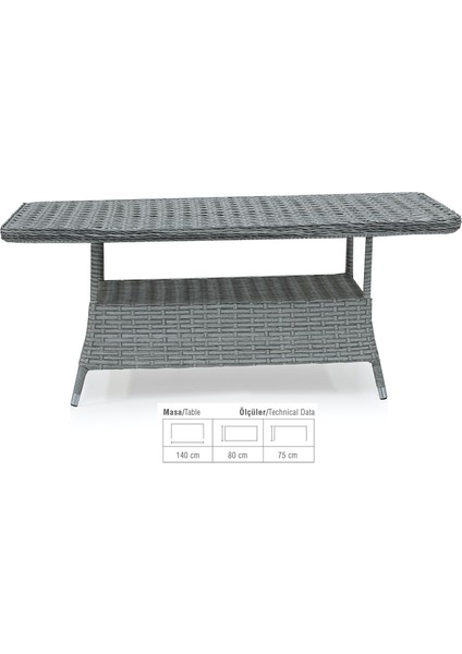 Delfin Rattan Bahçe Balkon Oturma Takımı fırsatları