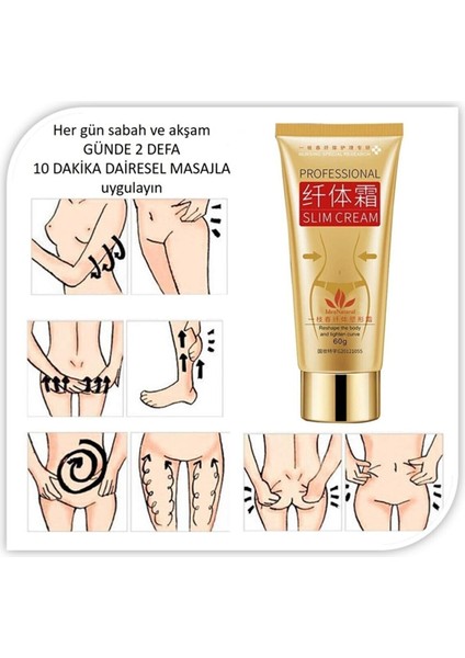 Slim Cream Sıkı ve Ince Görünüm Vücut Bakım Kremi 60 gr