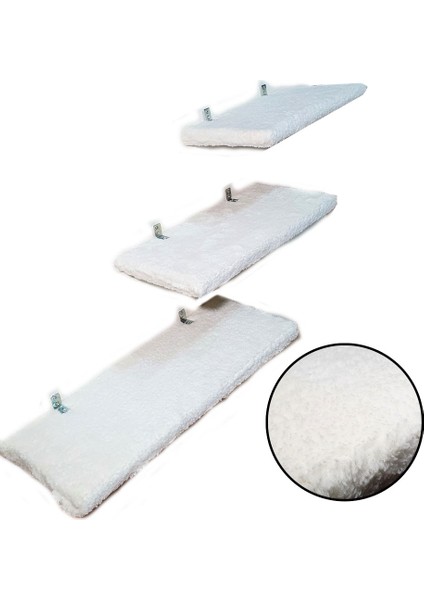Peluş Kedi Basamağı Peluş Raf Duvar Kedi Yolu Parkur 3'lü Set 2 Renk(30-40-50 cm) modelleri