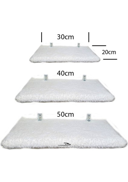 Peluş Kedi Basamağı Peluş Raf Duvar Kedi Yolu Parkur 3'lü Set 2 Renk(30-40-50 cm) indirimleri