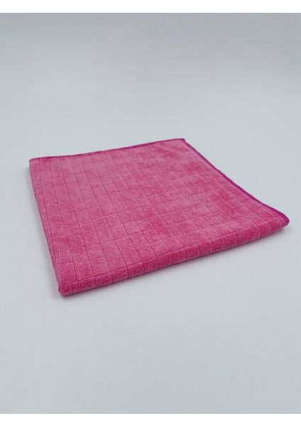 Missclean Mikrofiber Kareli Mutfak Bezi Leke Tutmaz Koku Yapmaz 40*40 cm Pembe 2 Adet