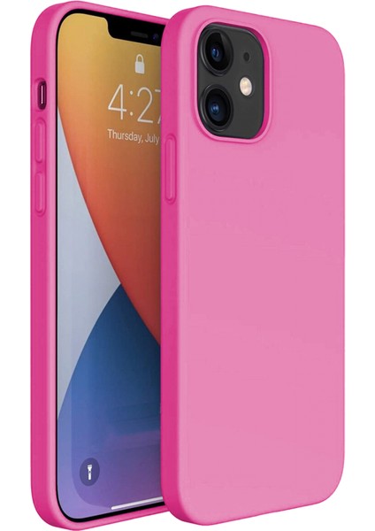 Apple iPhone 14 6.1'' İnce Mat Silikon Kılıf Pembe