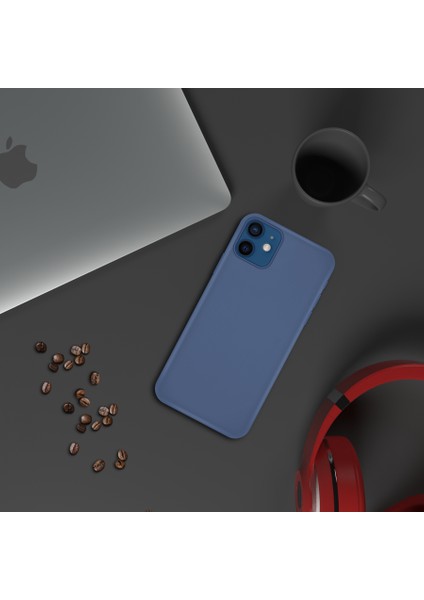 Apple iPhone 14 Plus 6.7'' İnce Mat Silikon Kılıf Lacivert