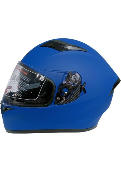 Jk-21 316 Model Güneş Vizörlü Kapalı Kask - Mavi - M