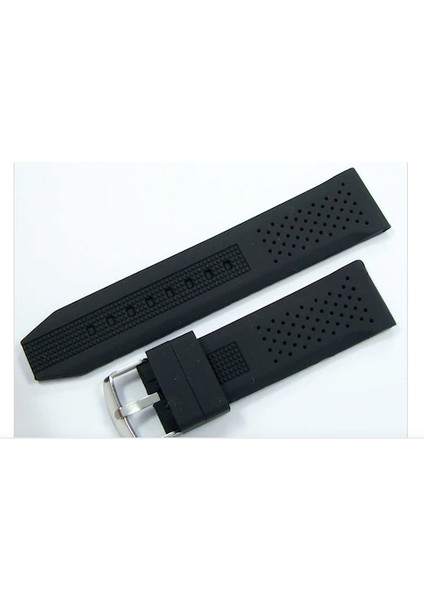 Lacost Model Silikon Saat Kordonu Siyah 22MM Slikon Kordon Kolçak