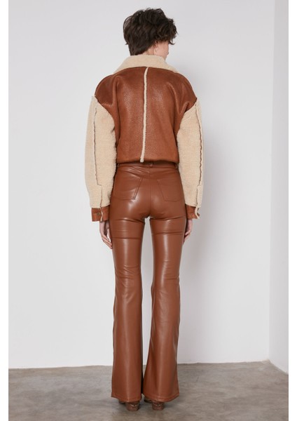 Ispanyol Paça Suni Deri Pantolon modelleri