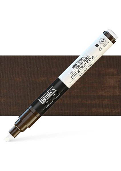 Professional Akrilik Markör Ince Uç 2 mm Burnt Umber 128