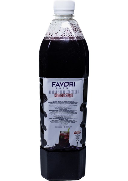 Fresh Karadut Suyu Meyve Parçacıklı 1lt.