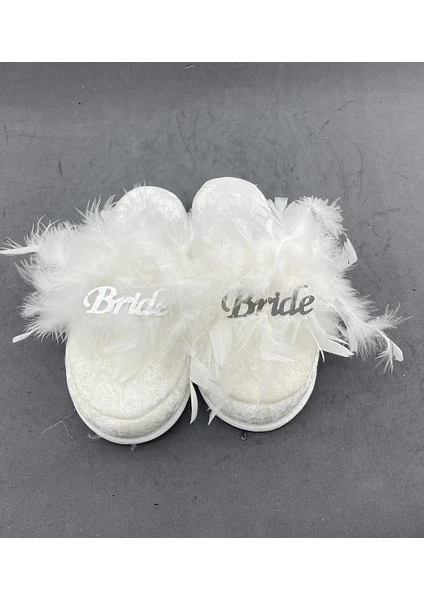 Newin Style Bride Terlik Tüylü Model