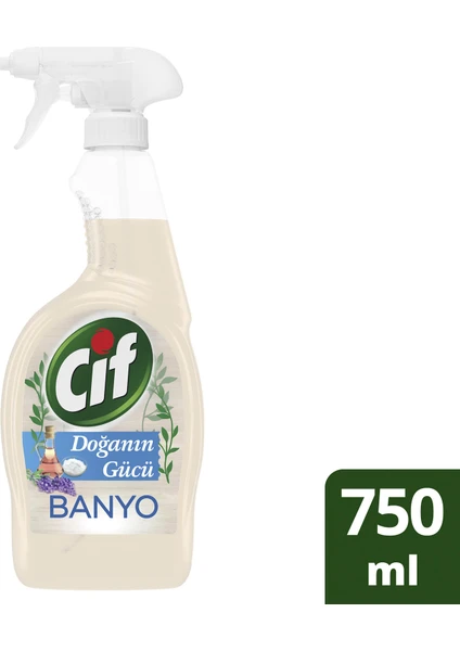 Doğanın Gücü Sprey Temizleyici Banyo İçin Sirke Karbonat Organik Lavanta Yağı İçerir 750 ml