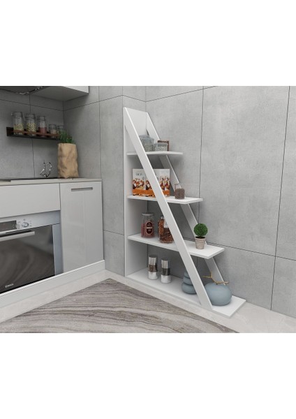 Arven 4 Raflı Modern Kitaplık, Beyaz- Arven fırsatları