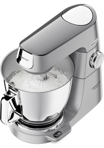 KVL85.004SI Titanium Chef Baker XL 1200W 7L Çift Hazne Döküm Mutfak Şefi Stand Mikser Gümüş