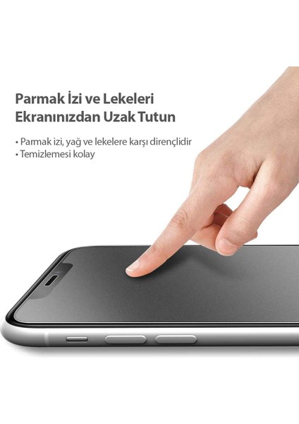 Apple iPhone 14 Ekran Koruyucu Seramik Mat Nano 9d Tam Kaplama Siyah