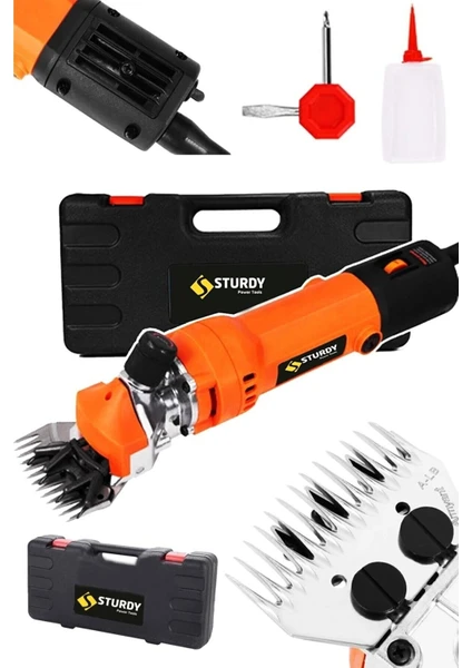 Power Tools Sturdy 4400W Sjs Metal Şanzıman Koyun Kırkma Makinası Soğutmalı Sistem Profesyonel