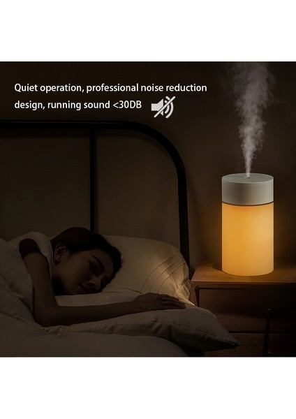 260ML USB Ultrasonik Hava Nemlendirici LED Işık Mini-Beyaz fırsatları