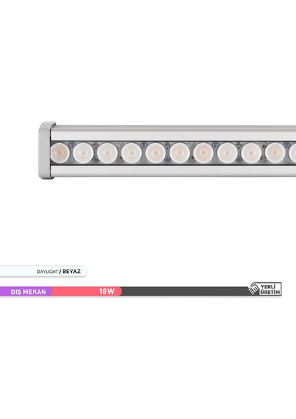 18W LED Wallwasher 6500K Beyaz Işık 480MM