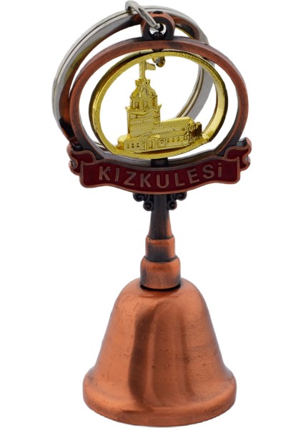 İstanbul Kız Kulesi Bakır Renk Metal Anahtarlık 7 cm