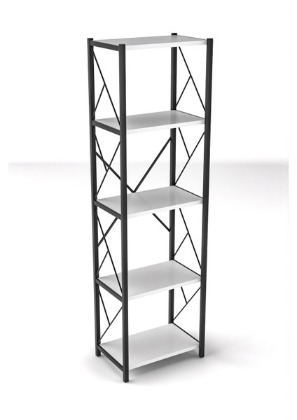 Arfelix Metal Tekli Mutfak Rafı Malzeme Dolabı 5 Raflı Mikrodalga Fırın Rafı Çok Amaçlı