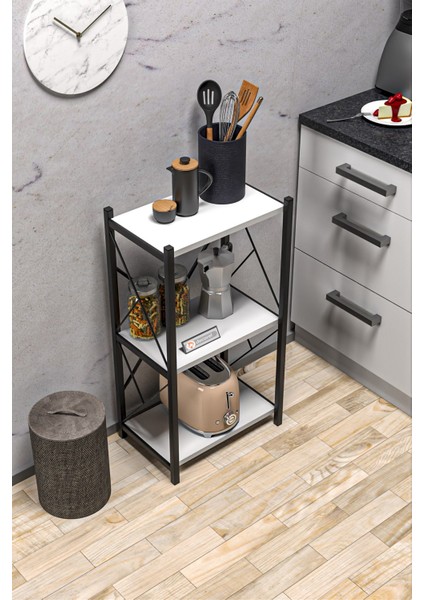 Arveni Metal Tekli Mutfak Rafı Malzeme Dolabı 3 Raflı Mikrodalga Fırın Rafı Çok Amaçlı modelleri