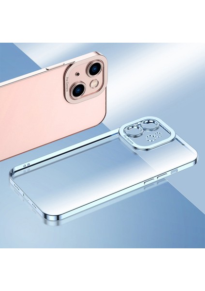 Fashion Series Apple iPhone 12 6.1inç Kılıf Renkli Kenar Lazer Çerçeveli Silikon Kılıf