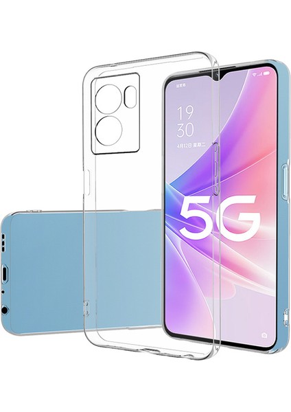 Oppo A57 (2022) Kılıf Kamera Korumalı Ultra Ince Şeffaf Silikon Kılıf