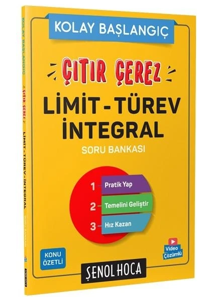 Şenol Hoca Yayınları Çıtır Çerez Limit Türev İntegral Soru Bankası